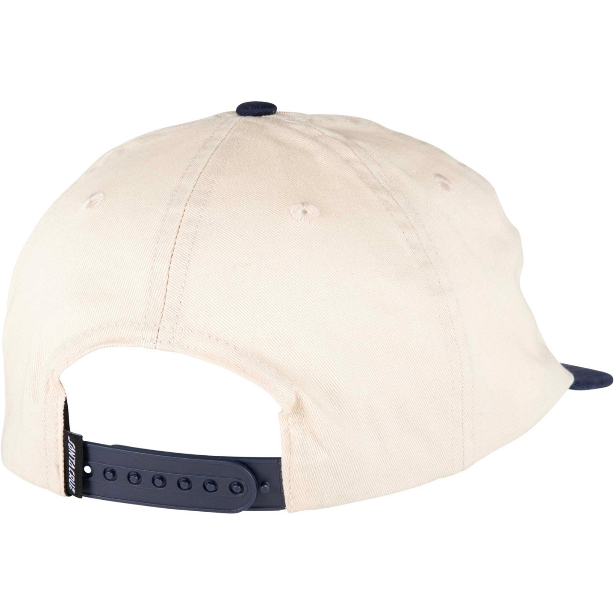 2026 Santa Cruz Mens Classic Fade Strip Snapback SCA-CAP-9566 - Wax Paper / Midnight Blue